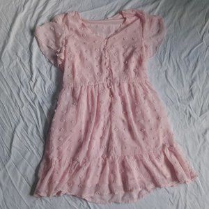 (Unknown Brand) Pink Dotted Dress